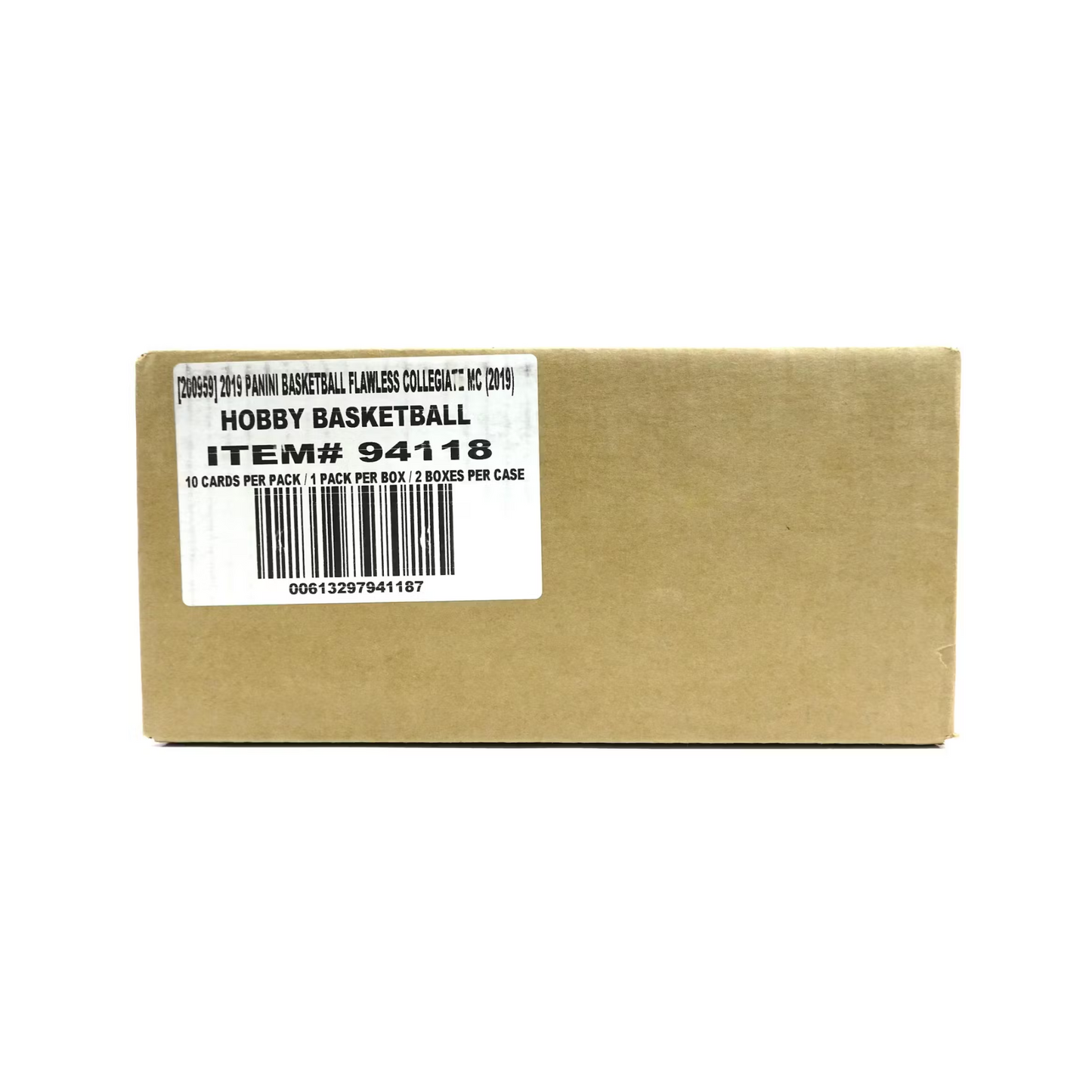 2019-20 Panini Flawless Collegiate Basketball Hobby 2-Box Case